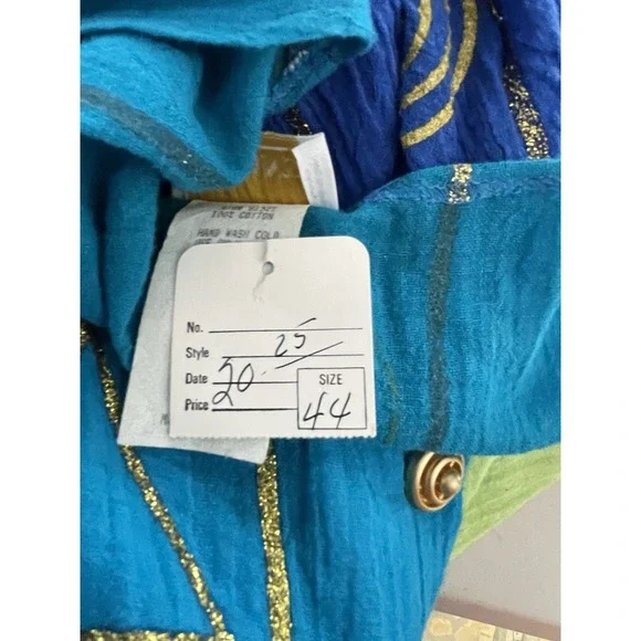 NOS‎ Roaman's Women's Size B4 18W-24W Color Block Dress Mumu Midi Tunic Glitter - Picture 11 of 12